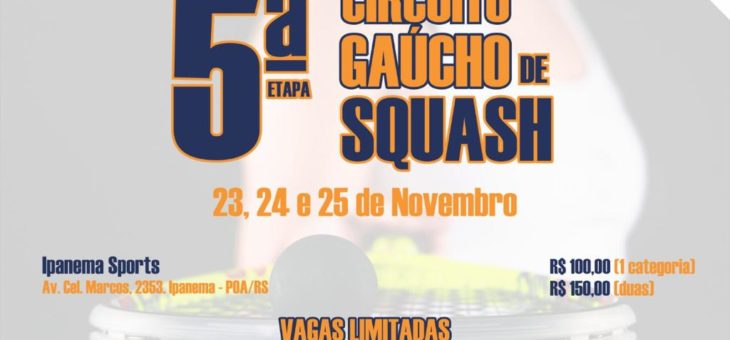 Quinta Etapa do Circuito Gaúcho 2018 – Ipanema Sports – Porto Alegre