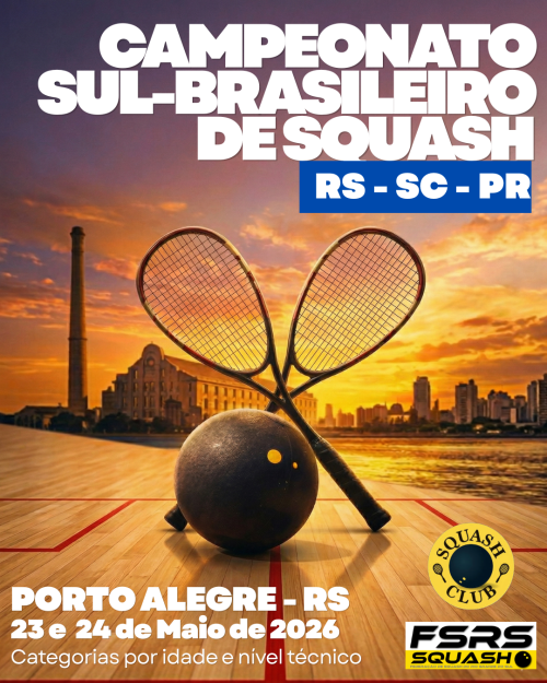 cartaz do campeonato sul-brasileiro de squash 2026